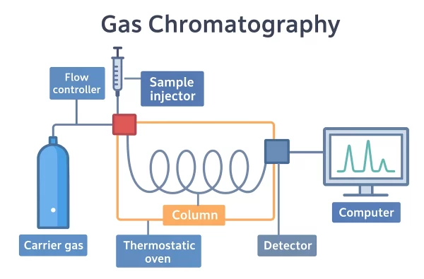 اجزای دستگاه کروماتوگرافی گازی