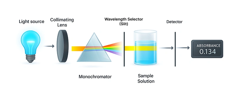 اجزای دستگاه اسپکتروفتومتری
